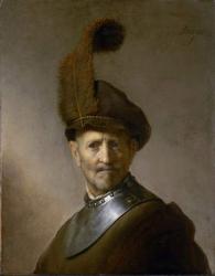 An Old Man in Military Costume (formerly called Portrait of Rembrandt's Father), c.1630 (oil on panel) | Obraz na stenu