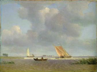A fresh breeze on the Elbe, c.1830 (oil on canvas) | Obraz na stenu