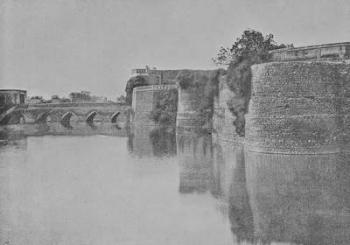 The fort surrounded by canal, Bharatpur (engraving) | Obraz na stenu