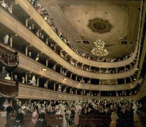 The Auditorium of the Old Castle Theatre, 1888 (oil on canvas) | Obraz na stenu