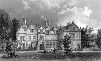 West Front of Spains Hall, Essex, engraved by John Rogers, 1832 (engraving) | Obraz na stenu