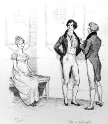 'She is tolerable', illustration from 'Pride & Prejudice' by Jane Austen, edition published in 1894 (engraving) | Obraz na stenu