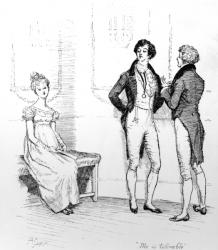 'She is tolerable', illustration from 'Pride & Prejudice' by Jane Austen, edition published in 1894 (engraving) | Obraz na stenu