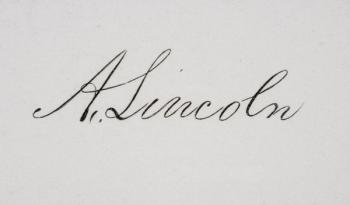 Signature of Abraham Lincoln (pen & ink on paper) | Obraz na stenu