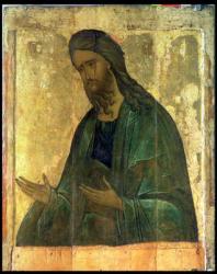 Icon of St. John the Baptist (tempera on panel) | Obraz na stenu