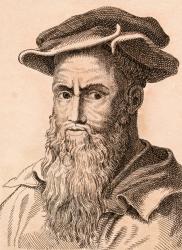 Baccio Bandinelli, illustration from '75 Portraits Of Celebrated Painters From Authentic Originals', published in 1817, London (engraving) | Obraz na stenu