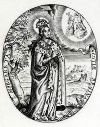 Saint Margaret, Queen of Scotland, c.1618 (engraving) | Obraz na stenu