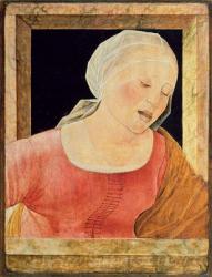 A Mourning Woman (tempera and oil on panel) | Obraz na stenu