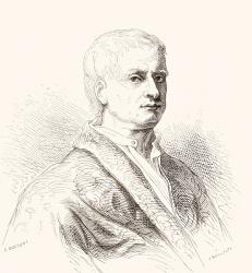 Gilbert Stuart Newton, 1795  1835. British artist. From Histoire des Peintres, École Anglaise, published 1867 (litho) | Obraz na stenu