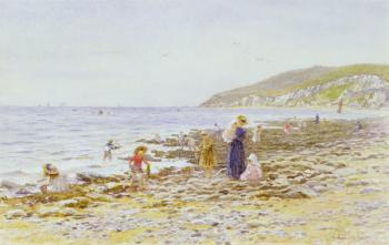 On the Beach (w/c on paper) | Obraz na stenu