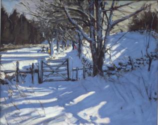 Gate near Youlgreave, Derbyshire (oil on canvas) | Obraz na stenu