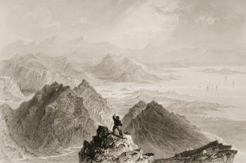 View of Bantry Bay from Sugarloaf Mountain, County Cork, from 'Scenery and Antiquities of Ireland' by George Virtue, 1860s (engraving) | Obraz na stenu