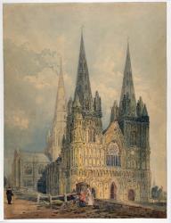 Lichfield Cathedral, Staffordshire, 1794 (w/c over graphite on wove paper) | Obraz na stenu