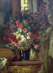 Vase of Flowers on a Console, 1848-49 (oil on canvas) | Obraz na stenu