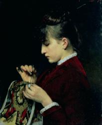 Handicraft, 1887 (oil on canvas) | Obraz na stenu