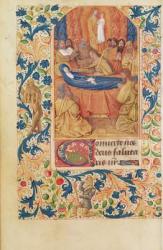 Ms Latin 13305 fol.88v The Death of the Virgin, from 'Heures a l'Usage de Rome', c.1465 (vellum) | Obraz na stenu