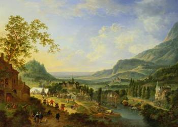 A Village Fete in the Rhine Valley (oil) | Obraz na stenu