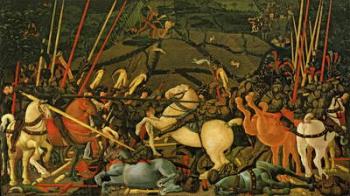The Battle of San Romano in 1432, c.1456 (tempera on panel) (see also 162335) | Obraz na stenu