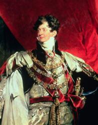 The Prince Regent, later George IV (1762-1830) in his Garter Robes (oil on canvas) (detil of 61203) | Obraz na stenu