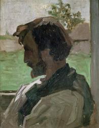 Self Portrait at Saint-Saveur, 1868 (oil on panel) | Obraz na stenu