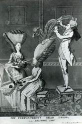 The Preposterous Head Dress, or the Featherd Lady, 1776 (etching) | Obraz na stenu