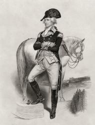 George Washington in 1775, from 'Life and Times of Washington', Volume I, published 1857 (litho) | Obraz na stenu