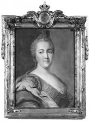 Catherine II (1729-96) (oil on canvas) (b/w photo) | Obraz na stenu