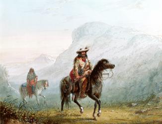 Bourgeois Walker and his Squaw, 1837 (w/c on paper) | Obraz na stenu