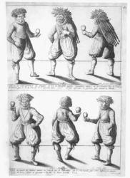 Members of the Tupinambras Tribe Taken to the King of France in Paris to be Baptised and Converted to Christianity, 1613 (engraving) (b/w photo) | Obraz na stenu