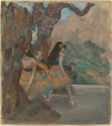 The Ballet Dancers, c.1877 (pastel and gouache over monotype) | Obraz na stenu