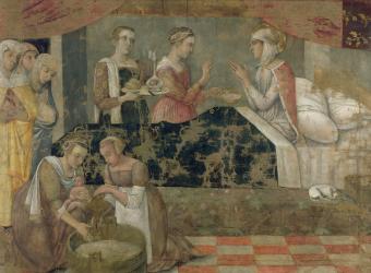 Birth of the Virgin (tempera on panel) | Obraz na stenu