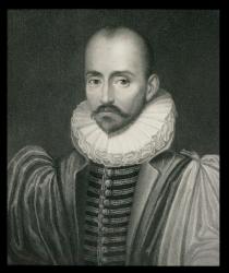 Michel Eyquem de Montaigne (1533-92) from 'The Gallery of Portraits', published 1833 (engraving) | Obraz na stenu
