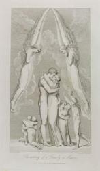 The Meeting of a Family in Heaven, pl.4, illustration from 'The Grave, A Poem' by William Blake (1757-1827) engraved by Luigi Schiavonetti (1765-1810), 1808 (etching) | Obraz na stenu
