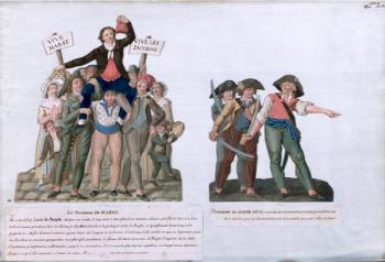 The Triumph of Marat and Camille Jordan said 'Cut off their Heads', c.1792 (gouache on card) | Obraz na stenu