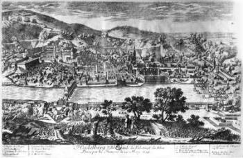 The taking of Heidelberg on 22th May 1693 (b/w photo) | Obraz na stenu