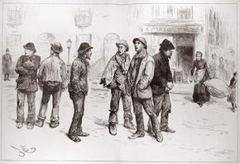 The Unemployed of London: 'We've Got No Work to Do', from 'The Illustrated London News', 20th February 1886 (engraving) | Obraz na stenu