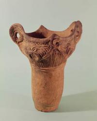 Jomon vase from the Kanto province (earthenware) | Obraz na stenu
