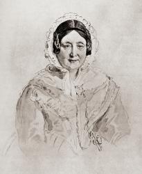 Princess Mary, The Duchess of Gloucester, 1776-1857. Member of the British Royal Family. From a portrait by Sir. W.Ross.From the book The Girlhood of Queen Victoria 1832-1840 Vol II published 1912. | Obraz na stenu