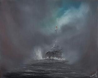 Battle of Jutland 31st May 1916, 2014, (oil on canvas) | Obraz na stenu