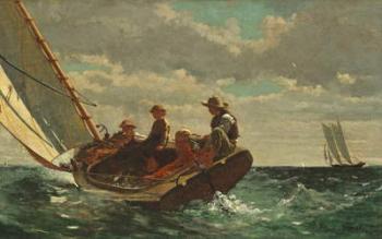 Breezing Up (A Fair Wind) 1873-76 (oil on canvas) | Obraz na stenu