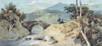 Chinese Landscape with Bridge | Obraz na stenu
