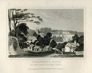 View of Penshurst, Kent, c.1840 (engraving) | Obraz na stenu