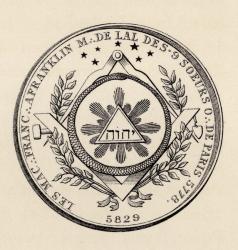 Masonic seal, from 'The History of Freemasonry, volume III', published by Thomas C. Jack, London, 1883 (litho) | Obraz na stenu