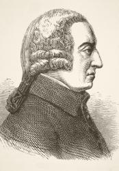 Adam Smith, from 'The National and Domestic History of England' by William Hickman Smith Aubrey (1858-1916) published London, c.1890 (litho) | Obraz na stenu