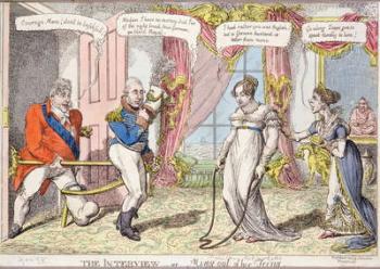 The Interview or Miss out of her Teens, 1816 (colour etching) | Obraz na stenu