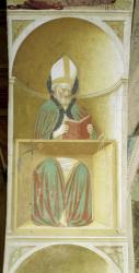 St. Ambrose of Milan (c.340-397) from the intrados of the apse (fresco) | Obraz na stenu