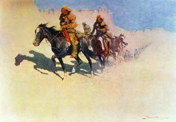 Jedediah Smith making his way across the desert from Green River to the Spanish settlements at San Diego, from 'The Great Explorers', 1906 (oil on canvas) | Obraz na stenu