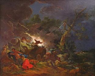 Peasants Surprised by a Storm, c.1770 (oil on canvas) | Obraz na stenu