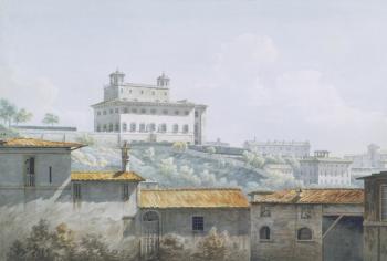 The Villa Medici, Rome, 1784 (w/c over graphite on paper) | Obraz na stenu