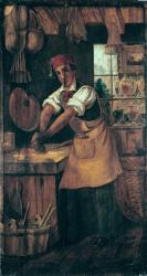 Shop sign for a paint seller, 225 rue Saint-Denis (oil on panel) | Obraz na stenu